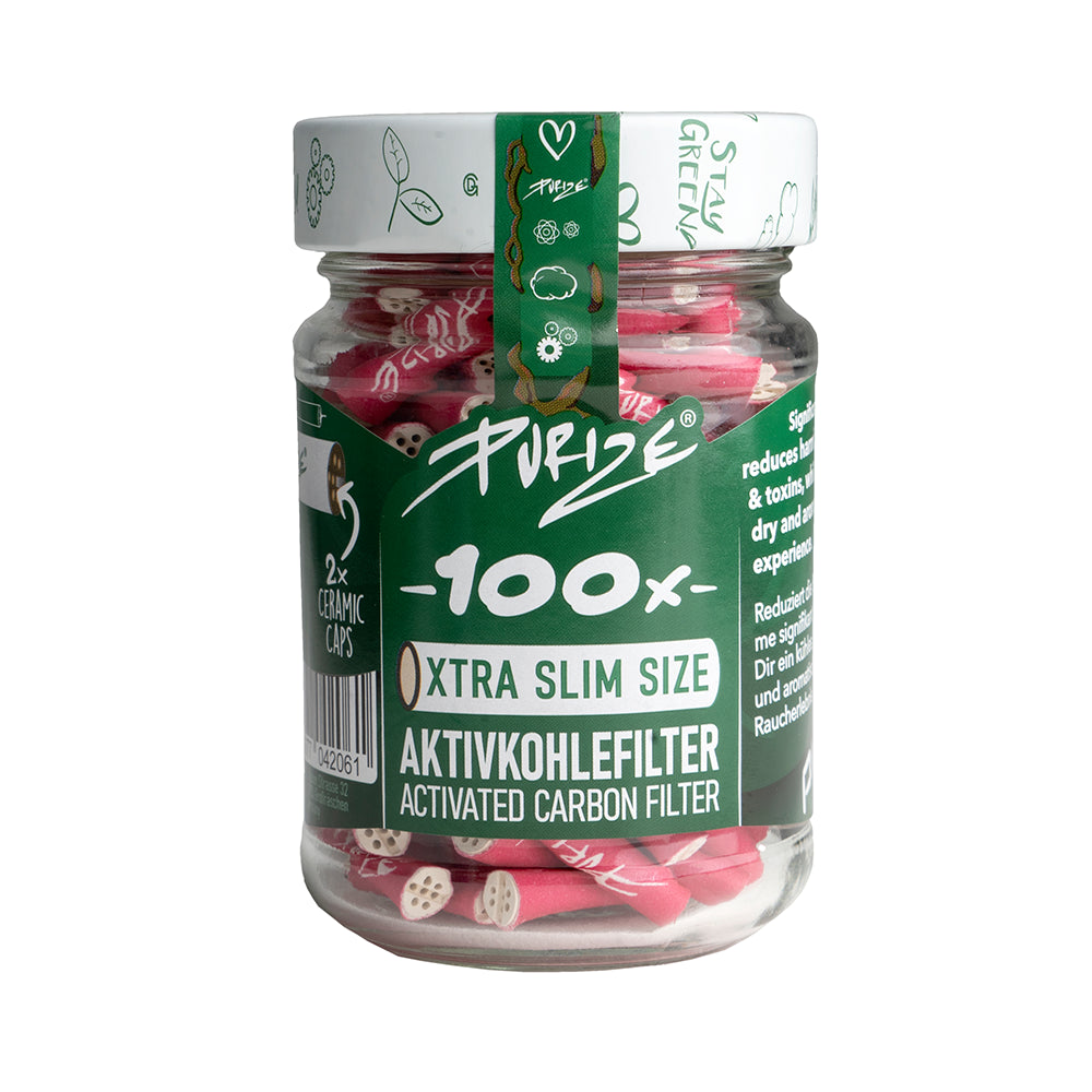 Purize - Xtra Slim Size - 100 Stück - Glas - Pink
