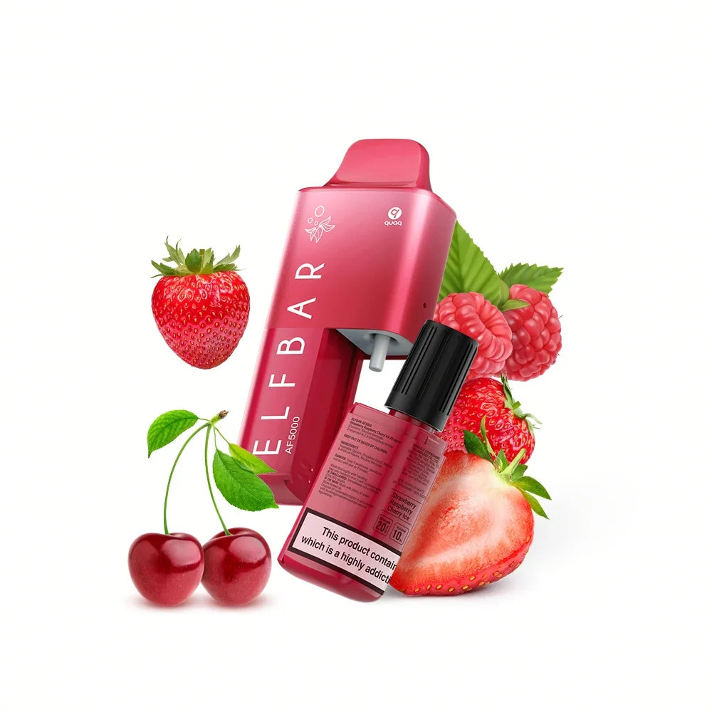 Elf Bar - AF5000 - Strawberry Raspberry Cherry Ice - 20mg/ml - 5 Stück
