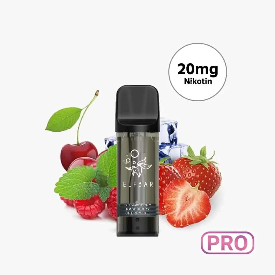 Elf Bar ELFA Pro - Pods (2 x 2ml) - Strawberry Raspberry Cherry Ice - 10 Stück