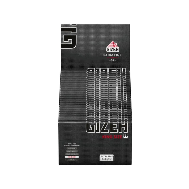 GIZEH - King Size - Black - Box - 50 x 34 Stück