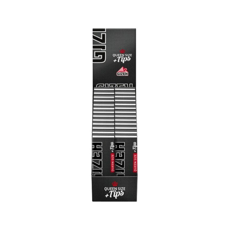 GIZEH - Queen Size + Tips - Black - Box - 26 Stück
