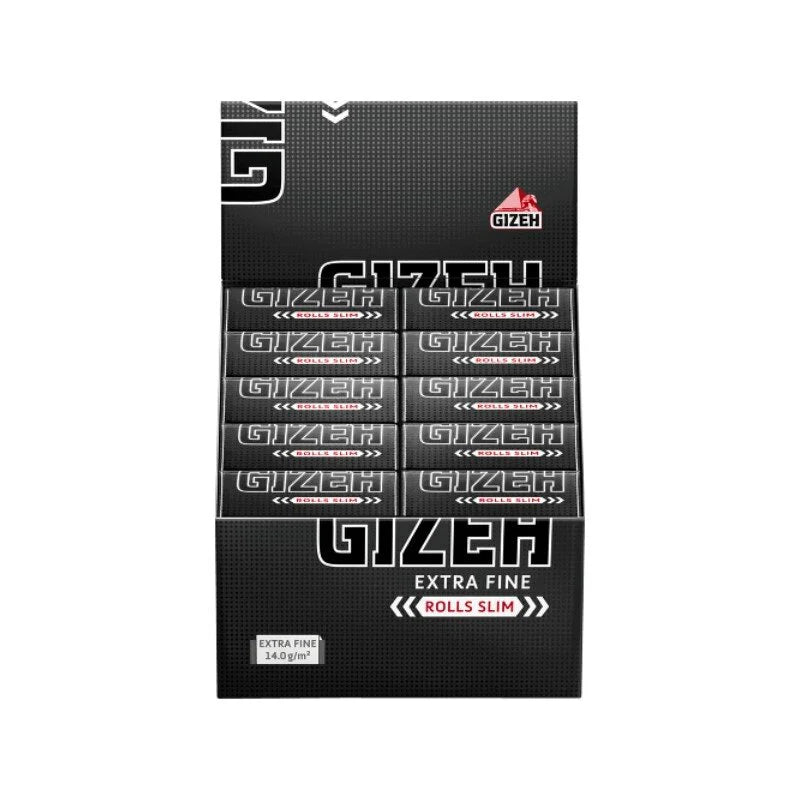 GIZEH - Rolls Slim - Black - 5 Meter - Box - 20 Stück