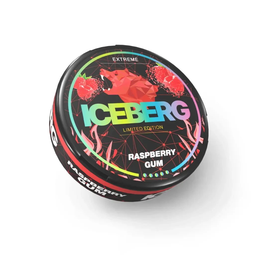 ICEBERG - Strong - Raspberry Gum - All White Snus - 50mg/g - 16g - 10 Stück