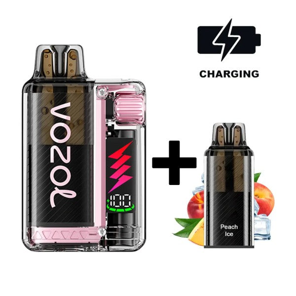 VOZOL Vista Plug 10000 - Starter Kit - Peach Ice - 5 Stück