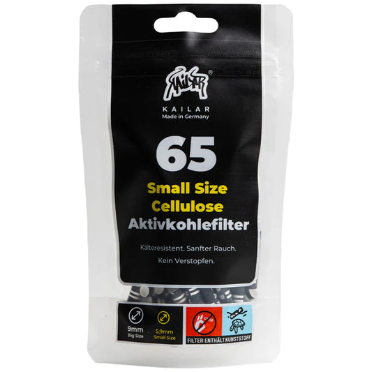 Kailar - 65 Slim Cellulose Aktivkohlefilter - Black