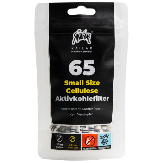 Kailar - 65 Slim Cellulose Aktivkohlefilter - White
