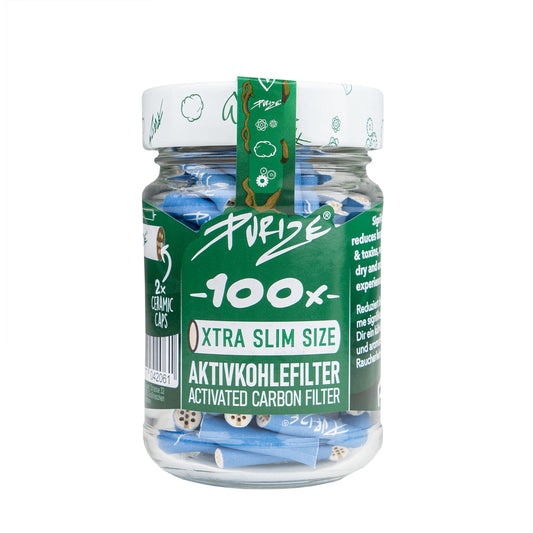 Purize - Xtra Slim Size - 100 Stück - Glas - Blue