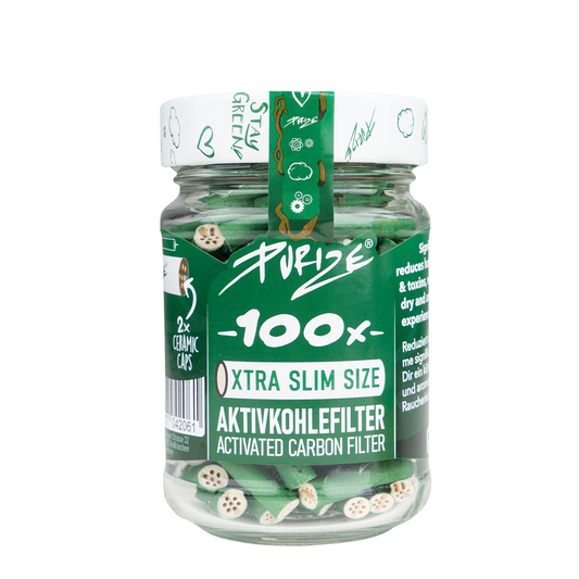 Purize - Xtra Slim Size - 100 Stück - Glas - Green