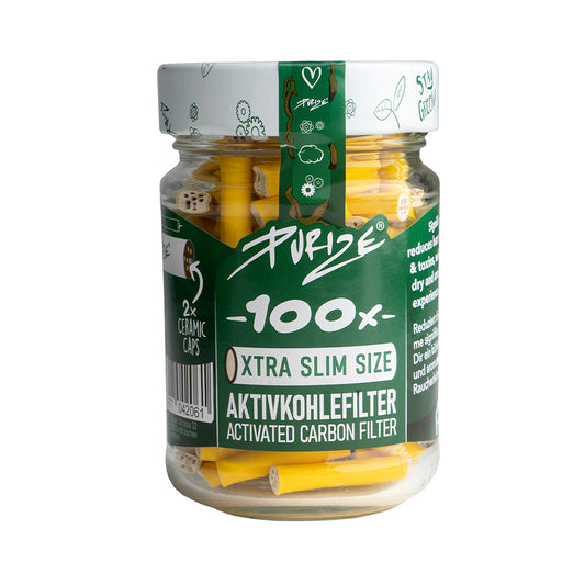 Purize - Xtra Slim Size - 100 Stück - Glas - Yellow