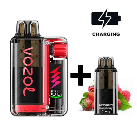 VOZOL Vista Plug 10000 - Starter Kit - Strawberry Raspberry Cherry - 5 Stück