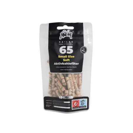 Kailar - 65 Slim Cellulose Aktivkohlefilter - Unbleached