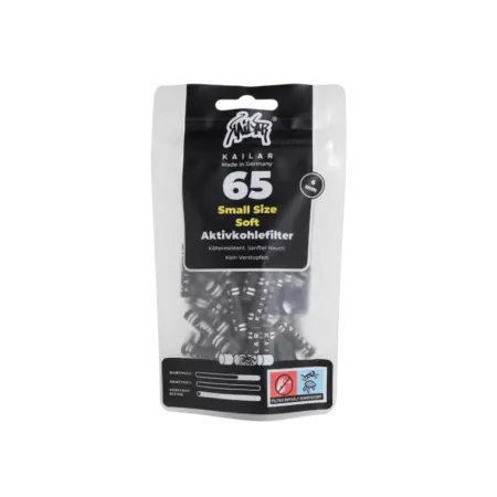 Kailar - 65 Slim Cellulose Aktivkohlefilter - Black
