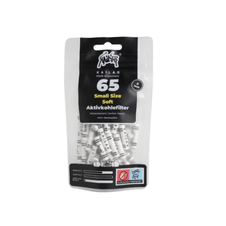 Kailar - 65 Slim Cellulose Aktivkohlefilter - White