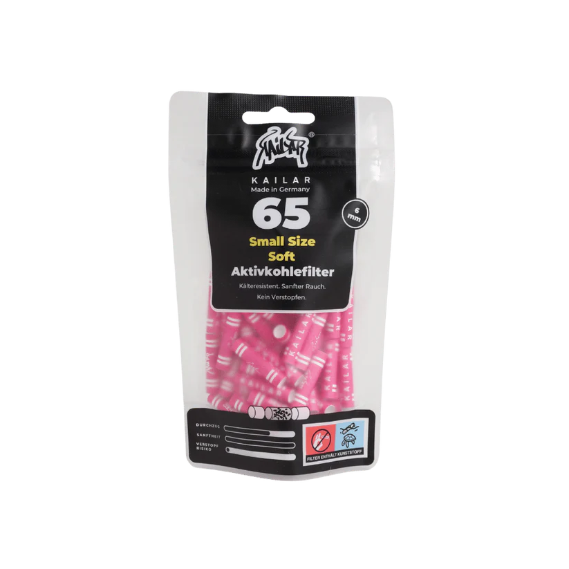 Kailar - 65 Slim Cellulose Aktivkohlefilter - Pink