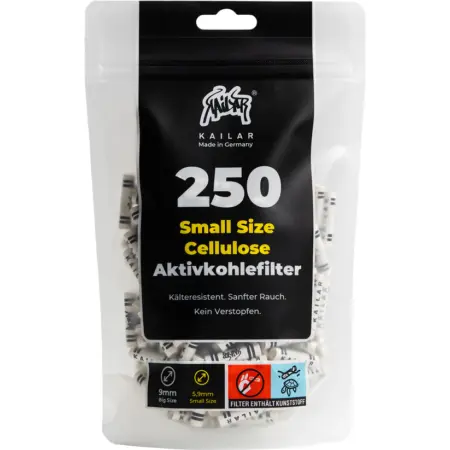 Kailar - 250 Slim Cellulose Aktivkohlefilter - White