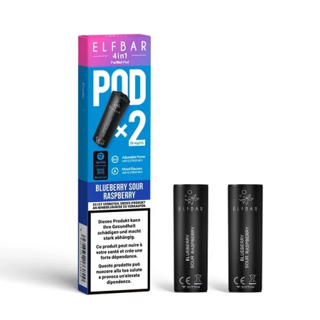 Elf Bar - 4in1 Pod - 2 x 2ml - Blueberry Sour Raspberry