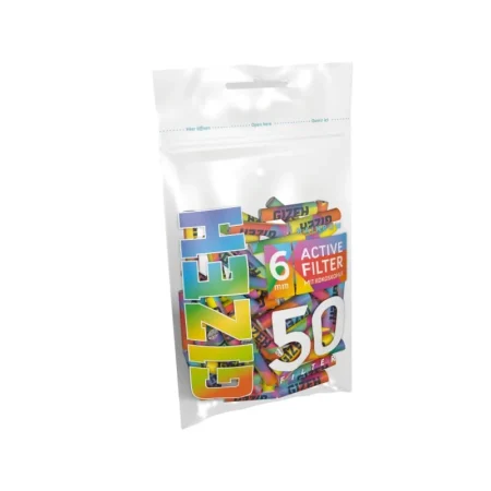 GIZEH - Active Filter 6mm - Rainbow - Bag - 50 Stück