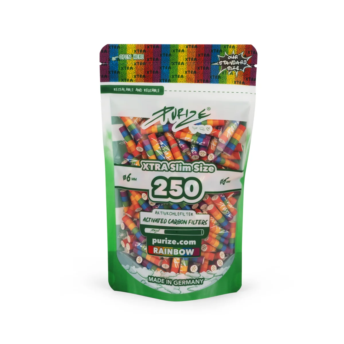 Purize - Xtra Slim Size - 250 Stück - Rainbow